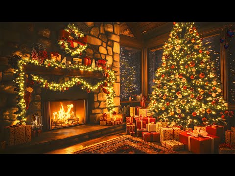 Christmas Fireplace Ambience 🔥 Relaxing Christmas Atmosphere 🎅🎄 Crackling Fireplace Sounds