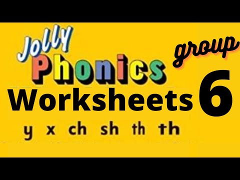 JOLLY PHONICS GROUP 6 worksheets for UKG/ LKG / Grade 1/ kindergarten | DIGRAPHS and TRIGRAPHS