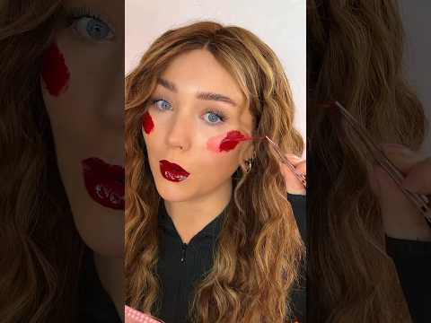 Lip & cheek stain 😱 #lipstichack #lipstain #lipcombo #makeuptutorial #lipgloss #makeupchallenge