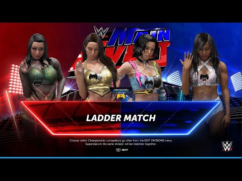 WWE 2K24 - AWA Main Event: Sarah vs Sophie vs Emily vs Shannon. LADDER MATCH 🪜