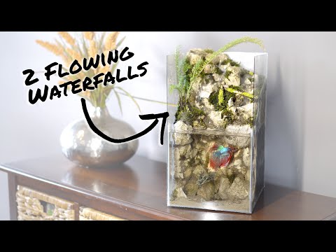 Building Tiny Aquaterrarium with 2 Waterfalls for $65