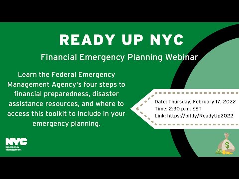 Ready Up NYC Webinar: Financial Preparedness | February 2022