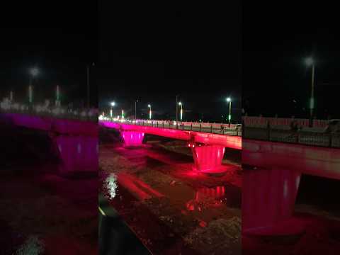 🌈 Colourful Bridge🌉 #bridge #rgb #beautifulroad #beautiful #night