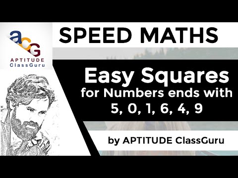 Speed Maths Squares of Numbers Digits Ends with " 0 5 1 4 6 9"|| Calculation tips and Tricks