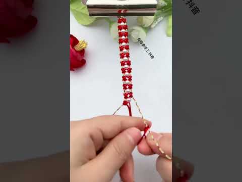 Butterfly beading, rope braiding skills sharing, simple braiding bracelet tutorial, bracelet bra