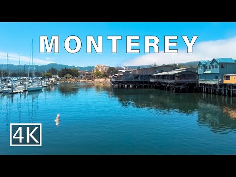 [4K] Fisherman's Wharf - Monterey - California -  Walking Tour