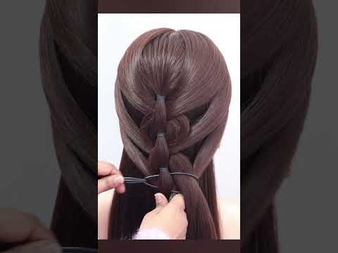 Bridal ponytail hairstyle for Girls | #hairstyle #hair #shortvideo #braids