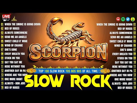 Best Of Slow Rock Ballads 70s 80s 90s 🎸 🎸  Scorpions, Bon Jovi, GnR, Dave Mason, Mark Knopfler 06