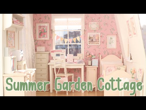 SUMMER GARDEN COTTAGE 1/6 scale handmade miniature dollhouse by Nerea Pozo (cake shop patisserie)