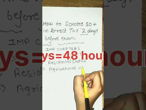 How to pass 💯 in Direct taxation 2 days before exam😱Cma intermediate #cacscma #cmainter #cma #exam