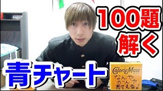 【作業用勉強動画 3時間耐久】青チャート100題解けるまでかえれません！！