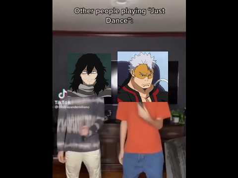 Aizawa and Vlad King playing Just Dance vs All Might and Mic playing Just Dance - #mha #memes