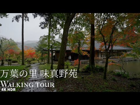 Rain and Autumn Leaves in Manyo-no-Sato Ajimanoen Stroll Japan 4KHDR 雨と紅葉の万葉の里 味真野苑 散策 福井県越前市