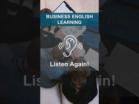 Listening! / Business English Phrase #businessenglish  (009)