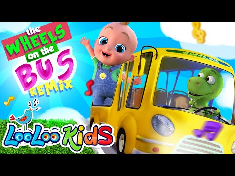 🚌Wheels on The Bus REMIX  - S4EP10 Dance Along | LooLoo Kids Songs for Kids