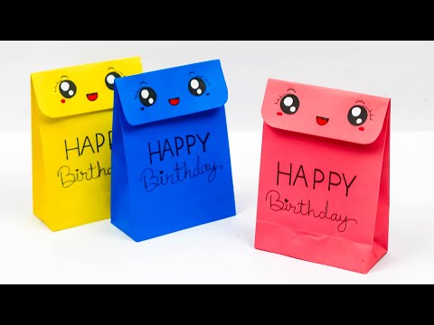 Easy birthday gift for best friend with paper - How to make paper gift bag