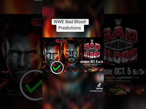 WWE Bad Blood Predictions #wwe #wwebadblood #hellinacell #shorts