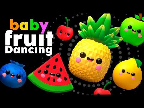 DANCING FRUITS - Smoothie Mix 🍎🍊🍋‍🍏🍇 Sensory Video with Dance Music