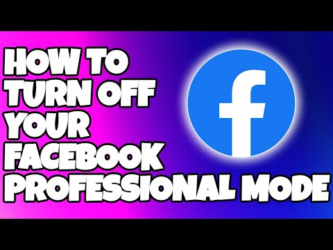 How To Turn Off Professional Mode On Facebook