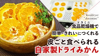 【切り方・乾燥時間別】皮ごと食べられるみかんのドライフルーツの作り方【ドライみかん】