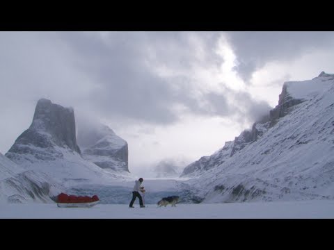 Skiing at the start of the Sam Ford Fiord - Sam Ford Fiord 2010 expedition