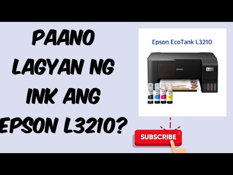 Paano lagyan Ng ink Ang Epson L3210?#refillink #epsin3210 #paanolagyaninkepson