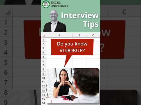 Interview Tips: Excel XLOOKUP #shorts #exceltips #excel