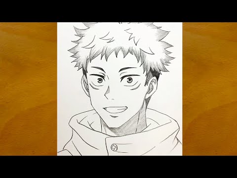 How to Draw Yuji Itadori from Jujutsu Kaisen || Easy Anime Drawing for Beginners || Yuji Drawing