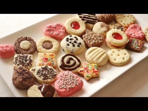 Assorted Butter Cookies Recipe | Easy Butter Biscuits | Chocolate Cookies | Chocolate Chip Cookies