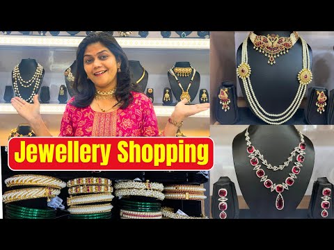 Jewellery Shopping  | मोत्यांचे दागिणे | One Gram Gold | immitation jewellery | #shoppingvlog