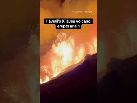 Hawaii's Kīlauea volcano erupts again #shorts