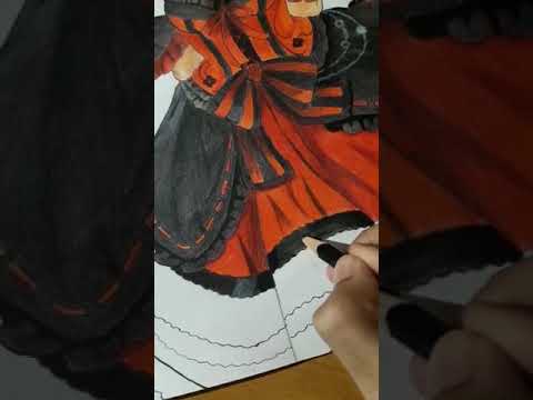 Drawing Kurumi Tokisaki | Date a bullet | #shorts #anime