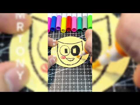 Easy drawing Gangle from The Amazing Digital Circus with sponge paper #gangle #spongepaper #drawing