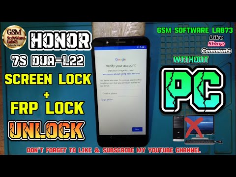 Honor 7S FRP Bypass (Without Pc)||Honor 7S (DUA-L22) Hard Reset