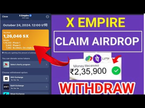 X Empire Airdrop out !! X empire $X token claim start 😎😎 !! X empire Airdrop address