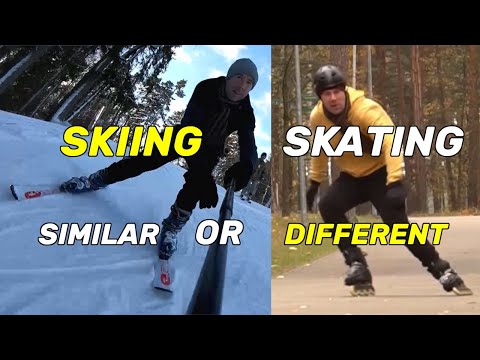 How similar is skiing to skating?