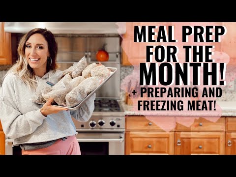 Meal Prep for the MONTH! How to prepare, cook, & freeze meat in bulk! | Jordan Page