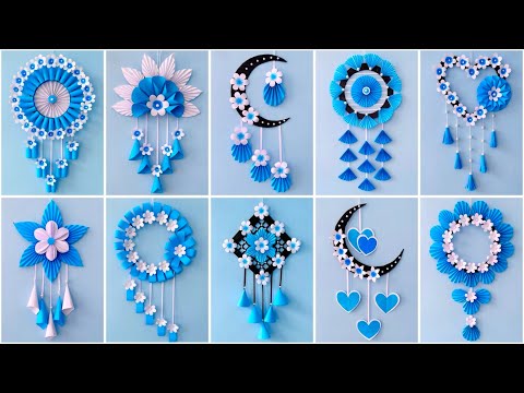 10 Easy and Quick Paper Wall Hanging Ideas / A4 sheet Wall decor / Cardboard  Reuse /Room Decor DIY