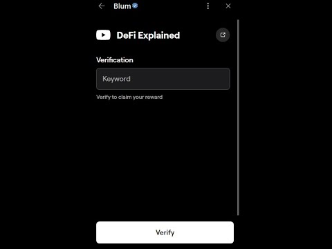 Blum New  Task  | DeFi Explained Verification Keyword | Blum Keyword #blum #cryptocurrency #airdrop