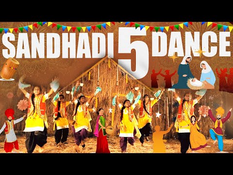 Latest Telugu Christmas song 2023|| Sandhadi 5 Dance (Joyful Noise) Bhangra Folk Dance || UHD 4k