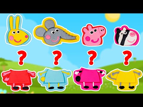 Learn Colors & Match the Head with Peppa Pig Friends | Preschool Toddler Toy Learning Video