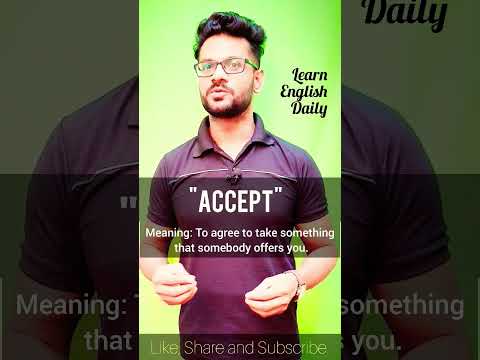 Accept #english #letslearnenglishwithHarish