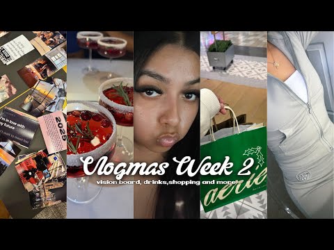 VLOGMAS WEEK 2 🎄: holiday drink, vision boards, lush products,& coffee shop