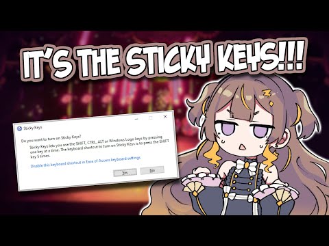 Anya struggles with the sticky keys during a boss fight. [Hololive ID]