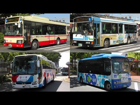 バスの行列を眺める＠鳥取駅バスターミナル