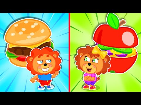 LionET | Healthy Food vs Unhealthy Food, What is the Best Healthy Food Choices  | Cartoon for Kids