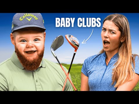 Can I Beat Her With The TINIEST CLUBS In Golf?