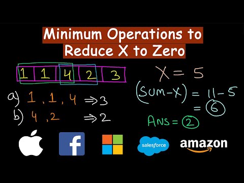 Minimum Operations to Reduce X to Zero | O(N) Optimal | Leetcode #1658