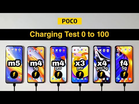 Poco m5 vs Poco m4 5g vs Poco m4 pro vs Poco x3 pro vs Poco x4 pro 5g vs Poco f4 5g charging test