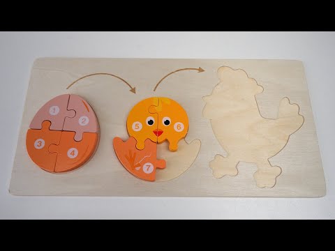 Best Toddler Number Learning | Learn Numbers in English and Spanish with Adorable Wooden Puzzle!